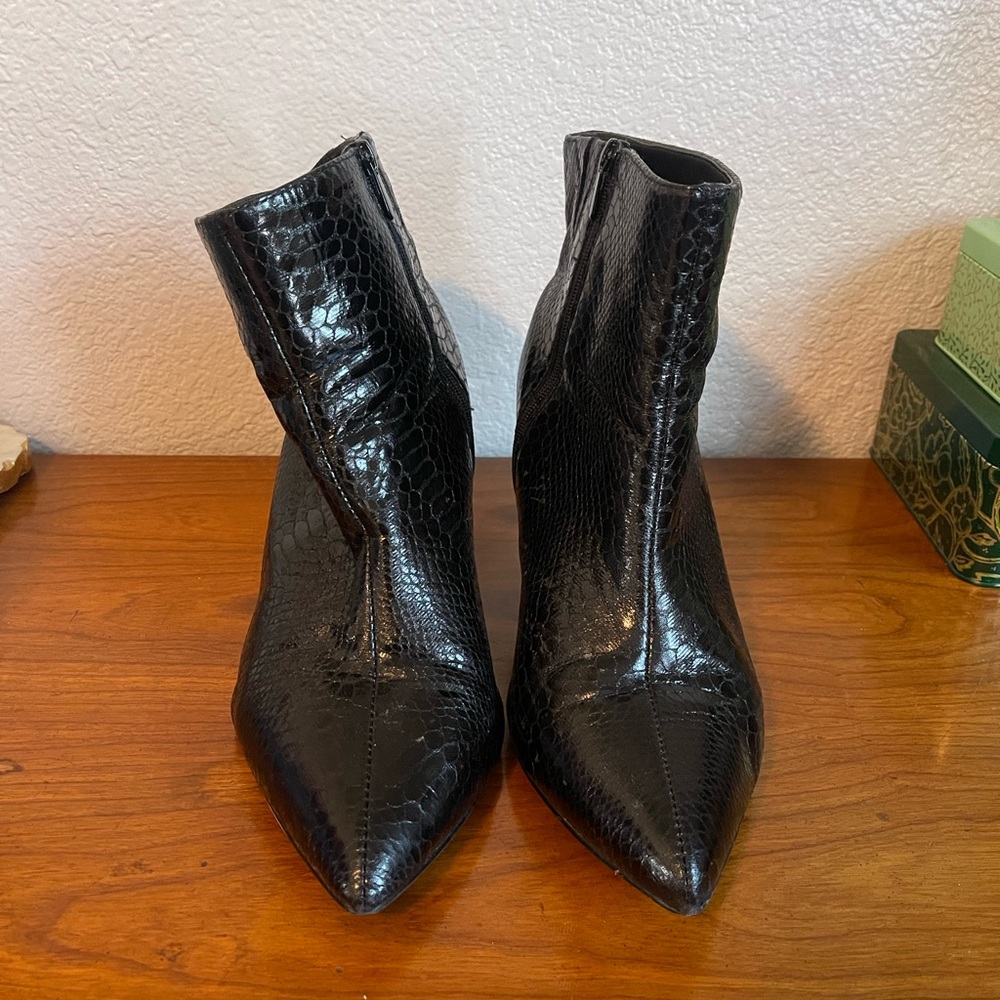 Torrid Black Textured Ankle Booties